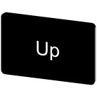 SIEMENS - Targhetta identificativa 17,5 x 27 mm, colore nero, iscrizione: Up