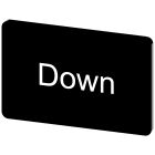 SIEMENS - Targhetta identificativa 17,5 x 27 mm, colore nero, iscrizione: Down 3SU19000AD160DM0