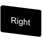 SIEMENS - Targhetta identificativa 17,5 x 27 mm, colore nero, iscrizione: Rechts