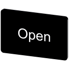SIEMENS - Targhetta identificativa 17,5 x 27 mm, colore nero, iscrizione: Open 3SU19000AD160DW0