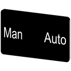 SIEMENS - Targhetta identificativa 17,5 x 27 mm, colore nero, iscrizione: MAN Auto