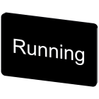 SIEMENS - Targhetta identificativa 17,5 x 27 mm, colore nero, iscrizione: Running 3SU19000AD160EB0