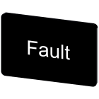 SIEMENS - Targhetta identificativa 17,5 x 27 mm, colore nero, iscrizione: Fault 3SU19000AD160EC0