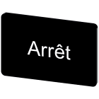 SIEMENS - Targhetta identificativa 17,5 x 27 mm, colore nero, iscrizione: Arret 3SU19000AD160GB0