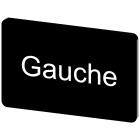 SIEMENS - Targhetta identificativa 17,5 x 27 mm, colore nero, iscrizione: GAUCHE