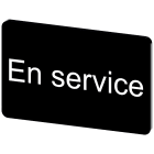 SIEMENS - Targhetta identificativa 17,5 x 27 mm, colore nero, iscrizione: En Service 3SU19000AD160GM0