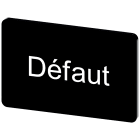 SIEMENS - Targhetta identificativa 17,5 x 27 mm, colore nero, iscrizione: DEFAUT 3SU19000AD160GN0
