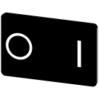 SIEMENS - Targhetta identificativa 17,5 x 27 mm, colore nero, simbolo: O* I