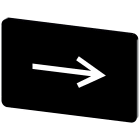 SIEMENS - Targhetta identificativa 17,5 x 27 mm, colore nero, simbolo: Direzione freccia a destra