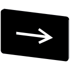 SIEMENS - Targhetta identificativa 17,5 x 27 mm, colore nero, simbolo: Direzione freccia a destra 3SU19000AD160QR0