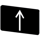 SIEMENS - Targhetta identificativa 17,5 x 27 mm, colore nero, simbolo: Direzione freccia in alto