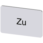 SIEMENS - Targhetta identificativa 17,5 x 27 mm, colore argento, iscrizione: Zu 3SU19000AD810AL0