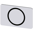 SIEMENS - Targhetta identificativa 17,5 x 27 mm, colore argento, simbolo: O*