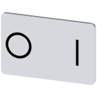 SIEMENS - Targhetta identificativa 17,5 x 27 mm, colore argento, simbolo: O* I 3SU19000AD810QG0