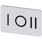 SIEMENS - Targhetta identificativa 17,5 x 27 mm, colore argento, simbolo: I* O II 3SU19000AD810QK0