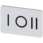 SIEMENS - Targhetta identificativa 17,5 x 27 mm, colore argento, simbolo: I* O II 3SU19000AD810QK0