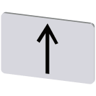 SIEMENS - Targhetta identificativa 17,5 x 27 mm, colore argento, simbolo: Direzione freccia in alto 3SU19000AD810QS0