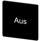 SIEMENS - Targhetta identificativa 27 x 27 mm, colore nero, iscrizione: Aus