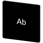 SIEMENS - Targhetta identificativa 27 x 27 mm, colore nero, iscrizione: Ab 3SU19000AE160AE0