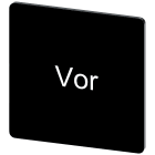 SIEMENS - Targhetta identificativa 27 x 27 mm, colore nero, iscrizione: Vor 3SU19000AE160AF0