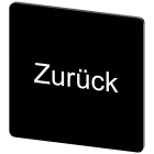 SIEMENS - Targhetta identificativa 27 x 27 mm, colore nero, iscrizione: Zurück 3SU19000AE160AG0