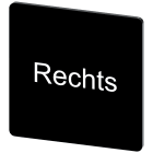 SIEMENS - Targhetta identificativa 27 x 27 mm, colore nero, iscrizione: Rechts