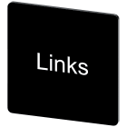 SIEMENS - Targhetta identificativa 27 x 27 mm, colore nero, iscrizione: Links 3SU19000AE160AJ0