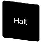 SIEMENS - Targhetta identificativa 27 x 27 mm, colore nero, iscrizione: Halt 3SU19000AE160AK0