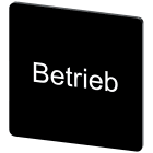 SIEMENS - Targhetta identificativa 27 x 27 mm, colore nero, iscrizione: Betrieb 3SU19000AE160AP0