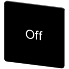 SIEMENS - Targhetta identificativa 27 x 27 mm, colore nero, iscrizione: Off 3SU19000AE160DK0