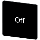 SIEMENS - Targhetta identificativa 27 x 27 mm, colore nero, iscrizione: Off 3SU19000AE160DK0