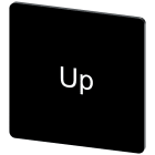 SIEMENS - Targhetta identificativa 27 x 27 mm, colore nero, iscrizione: Up 3SU19000AE160DL0