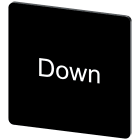 SIEMENS - Targhetta identificativa 27 x 27 mm, colore nero, iscrizione: Down 3SU19000AE160DM0