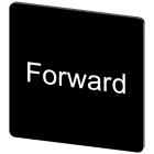SIEMENS - Targhetta identificativa 27 x 27 mm, colore nero, iscrizione: Forward