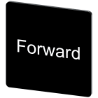 SIEMENS - Targhetta identificativa 27 x 27 mm, colore nero, iscrizione: Forward 3SU19000AE160DN0