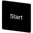 SIEMENS - Targhetta identificativa 27 x 27 mm, colore nero, iscrizione: Start 3SU19000AE160DT0