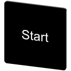 SIEMENS - Targhetta identificativa 27 x 27 mm, colore nero, iscrizione: Start 3SU19000AE160DT0