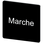 SIEMENS - Targhetta identificativa 27 x 27 mm, colore nero, iscrizione: Marche 3SU19000AE160GA0