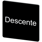 SIEMENS - Targhetta identificativa 27 x 27 mm, colore nero, iscrizione: Descente 3SU19000AE160GD0
