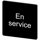 SIEMENS - Targhetta identificativa 27 x 27 mm, colore nero, iscrizione: En Service 3SU19000AE160GM0