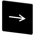 SIEMENS - Targhetta identificativa 27 x 27 mm, colore nero, simbolo: Direzione freccia a destra 3SU19000AE160QR0