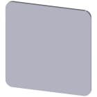SIEMENS - Targhetta identificativa 27 x 27 mm, colore argento, senza iscrizione
