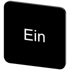 SIEMENS - Targhetta identificativa 22 x 22 mm, colore nero, iscrizione: Ein 3SU19000AF160AB0