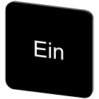 SIEMENS - Targhetta identificativa 22 x 22 mm, colore nero, iscrizione: Ein 3SU19000AF160AB0