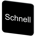 SIEMENS - Targhetta identificativa 22 x 22 mm, colore nero, iscrizione: Schnell 3SU19000AF160AM0