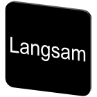 SIEMENS - Targhetta identificativa 22 x 22 mm, colore nero, iscrizione: Langsam 3SU19000AF160AN0