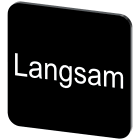 SIEMENS - Targhetta identificativa 22 x 22 mm, colore nero, iscrizione: Langsam