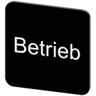 SIEMENS - Targhetta identificativa 22 x 22 mm, colore nero, iscrizione: Betrieb 3SU19000AF160AP0