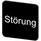 SIEMENS - Targhetta identificativa 22 x 22 mm, colore nero, iscrizione: Störung 3SU19000AF160AQ0