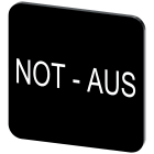 SIEMENS - Targhetta identificativa 22 x 22 mm, colore nero, iscrizione: Not-Halt 3SU19000AF160AS0